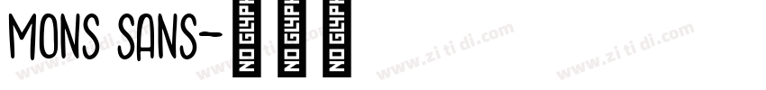 mons sans字体转换